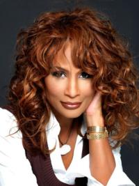 Auburn Long Wavy With Bangs Lace Front 16" Beverly Johnson Wigs