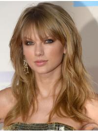 Taylor Swift Wigs Cheap Remy Human Wavy Style With Bangs