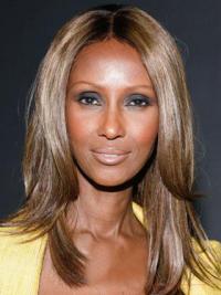 Shoulder Length Straight Lace Front Brown 16" Gorgeous Iman Wigs