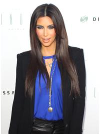 Brown Long Straight Capless Best 25" Kim Kardashian Wigs