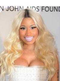 22" Blonde Wavy Without Bangs Long Amazing Nicki Minaj Wigs