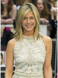 Shoulder Length Straight Layered Capless Blonde Incredible 14" Jennifer Aniston Wigs