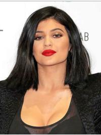 Popular 14" Shoulder Length Straight Bobs Full Lace Kylie Jenner Wigs